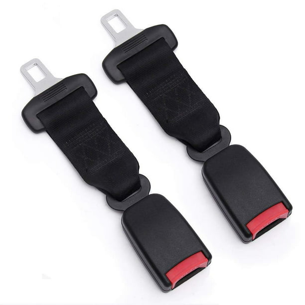 Black Universal Car Seat Seatbelt Safety Belt Extender Extension 7/8" Buckle Kit